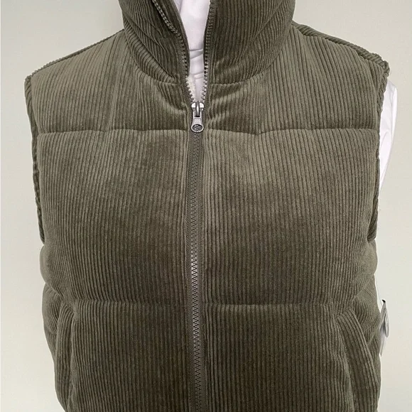 Ci Sono Olive Faux Fur Lined Vest - Picture 1 of 11